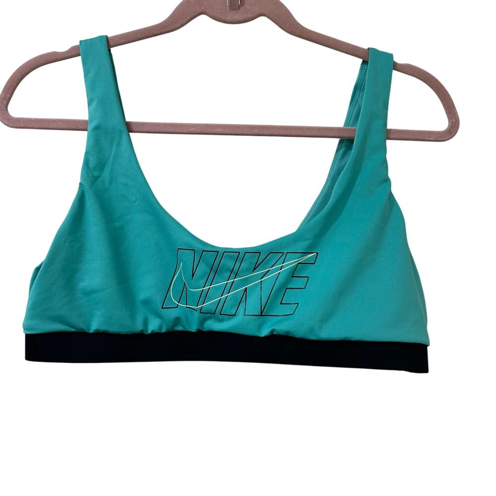 Nike Teal Swim Bikini Top with Black Band